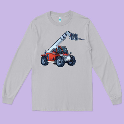 Telehandler Long Sleeve Tee Designed By Lillyallendesigns