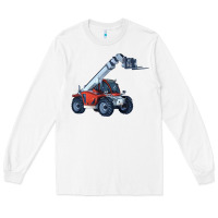 White Telehandler Long Sleeve Tee - LillyAllenDesigns
