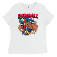 White Baseball life afro girl sneakers Ladies Tee - RanaPortraitStore