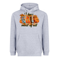 Heather Grey i love fall most of all Heavyweight Hoodie - RacoonDesign