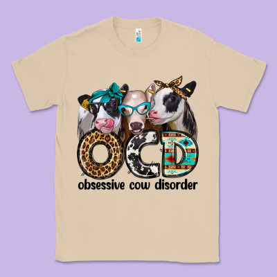 Ocd Obsessive Cow Disorder Classic Tee Designed By Jasminsmagicworld