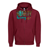 Burgundy western howdy honey arrow gemstone Zipper Hoodie - NancyCooperArtShop