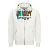 Oatmeal Heather western howdy honey arrow gemstone Zipper Hoodie - NancyCooperArtShop