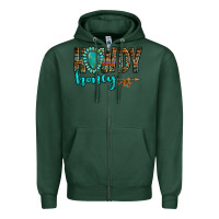 Sports Green western howdy honey arrow gemstone Zipper Hoodie - NancyCooperArtShop