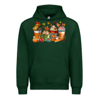 Forest Green fall coffee cups Urban Hoodie - CowGirlArtShop