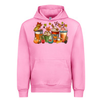 Fuchsia Pink fall coffee cups Urban Hoodie - CowGirlArtShop