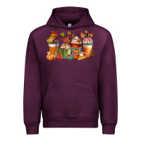 Mauve Wine fall coffee cups Urban Hoodie - CowGirlArtShop