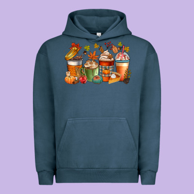 Fall Coffee Cups Urban Hoodie Designed By Cowgirlartshop