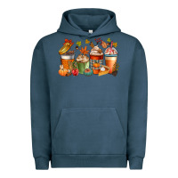 Pigment Midnight Navy fall coffee cups Urban Hoodie - CowGirlArtShop