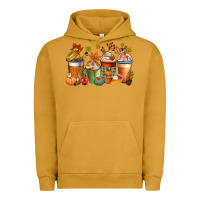 Pigment Peanut Butter fall coffee cups Urban Hoodie - CowGirlArtShop