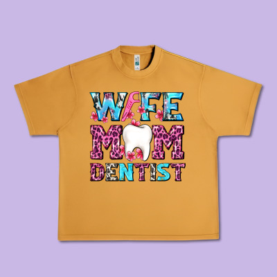 Wife Mom Dentist With Tooth And Floss Urban Heavy Tee Designed By Adodesignshop