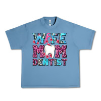 Pebble Blue Wife Mom Dentist With Tooth And Floss Urban Heavy Tee - AdoDesignShop