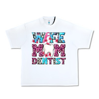 White Wife Mom Dentist With Tooth And Floss Urban Heavy Tee - AdoDesignShop