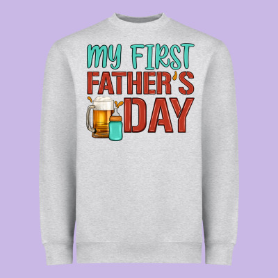 My First Father's Day Heavyweight Sweatshirt Designed By Artiststas