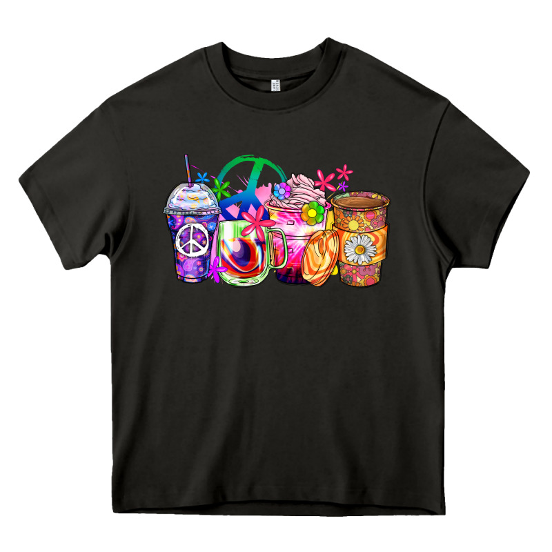 Hippie Coffee Cups Heavy Core Tee by Zillion Design Studio | Teevron