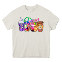 Cream hippie coffee cups Heavy Core Tee - Zillion Design Studio
