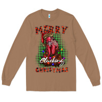 Toasted Coconut merry clucking christmas rooster Long Sleeve Tee - BarkalooDesign
