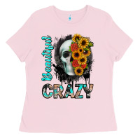 Bubblegum Pink beautiful crazy skull Ladies Tee - JahusDesignShop
