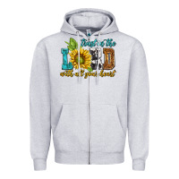 Heather Grey trust in the lord with all your heart Zipper Hoodie - NancyCooperArtShop