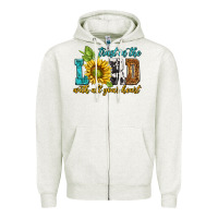 Oatmeal Heather trust in the lord with all your heart Zipper Hoodie - NancyCooperArtShop