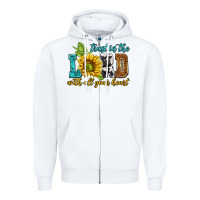 White trust in the lord with all your heart Zipper Hoodie - NancyCooperArtShop