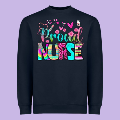 Proud Nurse Heavyweight Sweatshirt Designed By Bundleandbundleshop