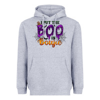 Heather Grey I put the Boo in Boujie Heavyweight Hoodie - RacoonDesign