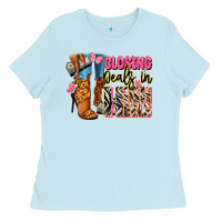 Baby Blue Closing deals in high heels black fashion girl Ladies Tee - RanaPortraitStore