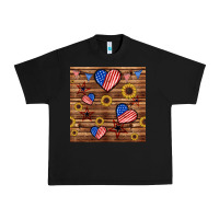 Black 4th of july hearts seamless pattern Urban Heavy Tee - BundleAndBundleShop