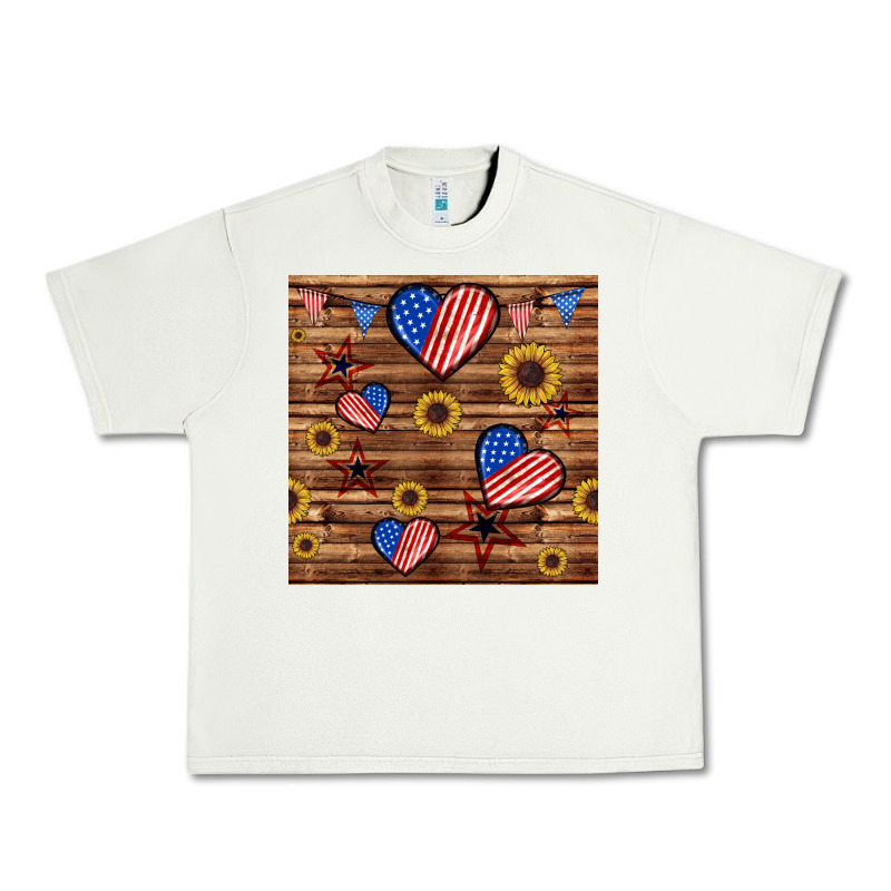 4th Of July Hearts Seamless Pattern Urban Heavy Tee by BundleAndBundleShop | Teevron