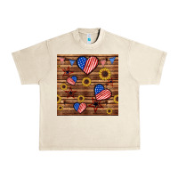 Sandshell 4th of july hearts seamless pattern Urban Heavy Tee - BundleAndBundleShop