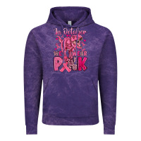 Cloud Purple in october we wear pink dinosaur Vintage Hoodie - JahusDesignShop