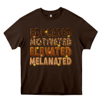 Chocolate Brown melanin educated motivated elevated melanated Heavy Core Tee - texasbilliewilder