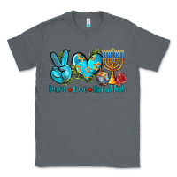 Charcoal Heather peace love hanukkah Classic Tee - AdoDesignShop