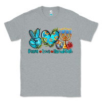 Heather Grey peace love hanukkah Classic Tee - AdoDesignShop