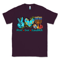 Plum peace love hanukkah Classic Tee - AdoDesignShop