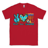 Red peace love hanukkah Classic Tee - AdoDesignShop