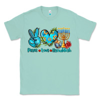 Seafoam peace love hanukkah Classic Tee - AdoDesignShop