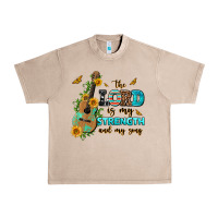 French Oak the lord is my strength and my song guitar with su Urban Heavy Tee - AdoDesignShop