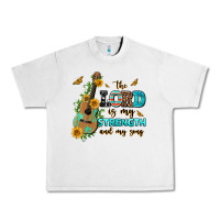 Lunar Rock the lord is my strength and my song guitar with su Urban Heavy Tee - AdoDesignShop