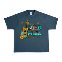 Midnight Navy the lord is my strength and my song guitar with su Urban Heavy Tee - AdoDesignShop