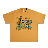 Peanut Butter the lord is my strength and my song guitar with su Urban Heavy Tee - AdoDesignShop