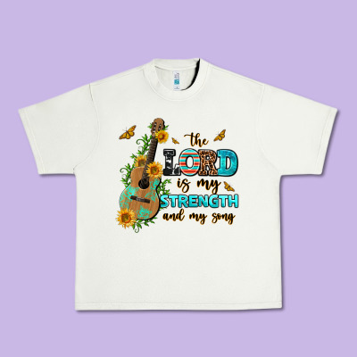 The Lord Is My Strength And My Song Guitar With Su Urban Heavy Tee Designed By Adodesignshop