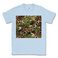 Dusty Blue camouflage  leopard Classic Tee - BarkalooDesign