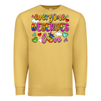 Antique Gold everyone deserves love Premium Sweatshirt - Artiststas