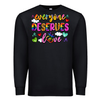 Black everyone deserves love Premium Sweatshirt - Artiststas