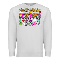 Dove Grey everyone deserves love Premium Sweatshirt - Artiststas