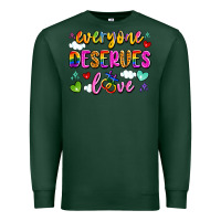 Sports Green everyone deserves love Premium Sweatshirt - Artiststas