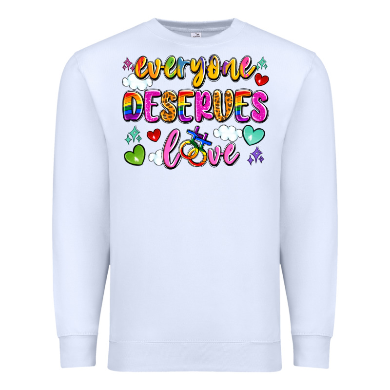 Everyone Deserves Love Premium Sweatshirt by Artiststas | Teevron
