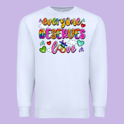 Everyone Deserves Love Premium Sweatshirt Designed By Artiststas